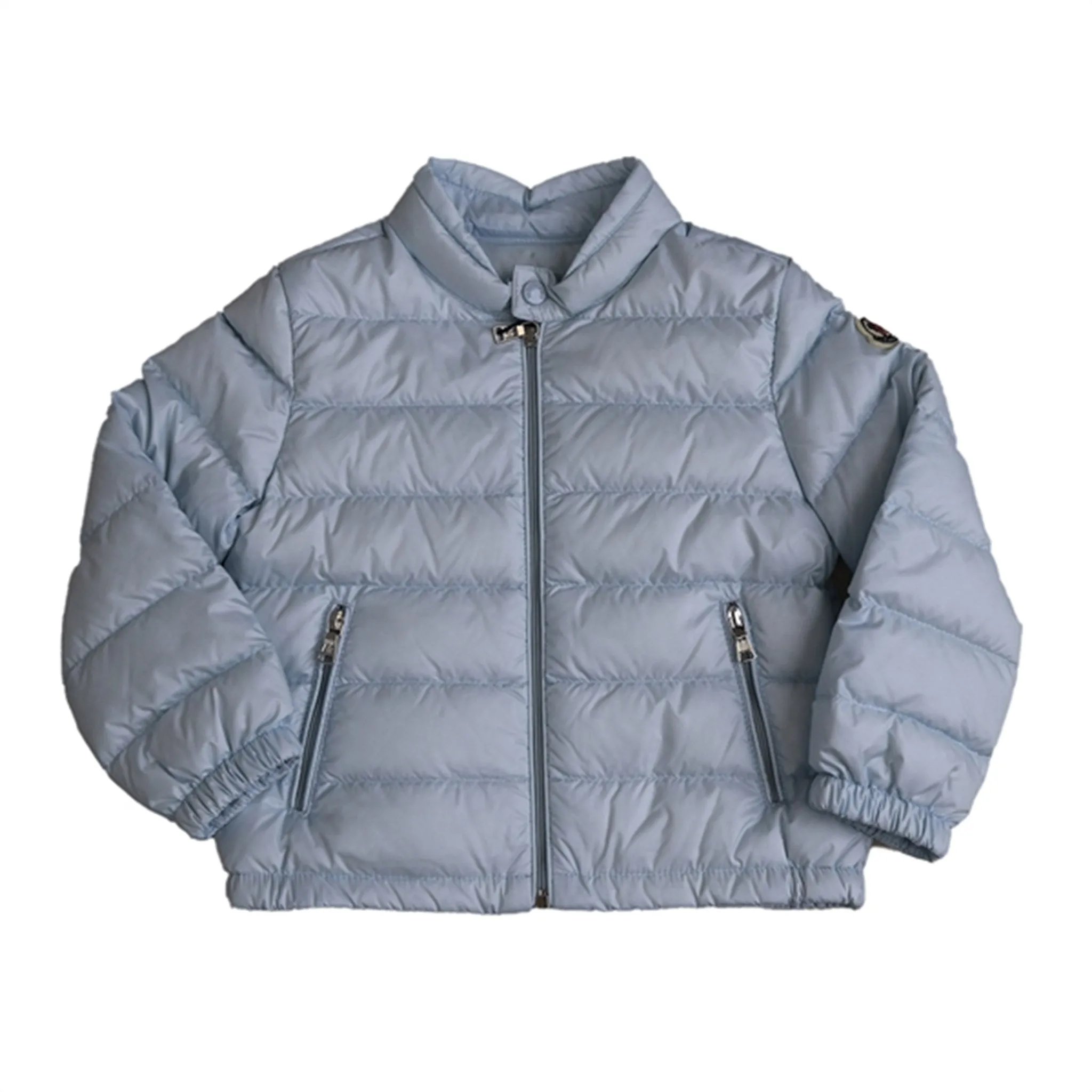 Contemporary Fit Quilted Panels Moncler Acorus Jacket Pastel Blue