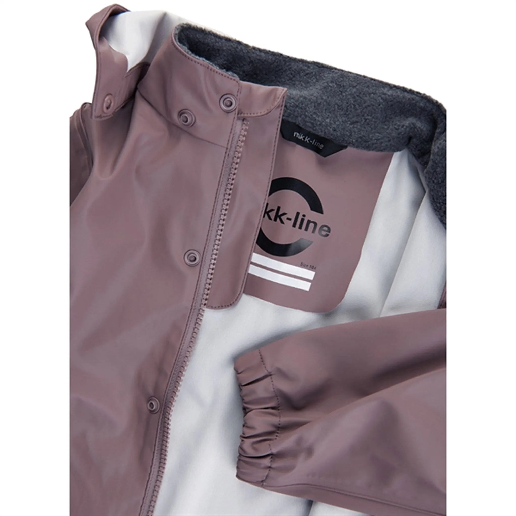 Mikk-Line Rainwear Jacket And Pants Twilight Mauve Secure Layer