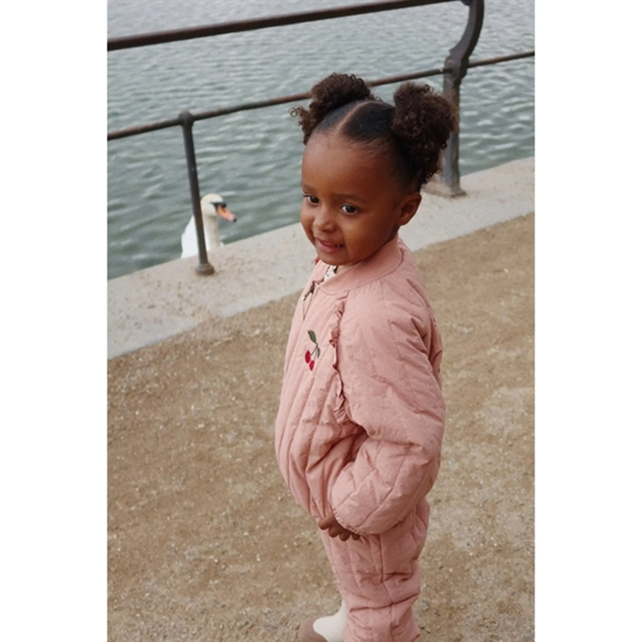 Konges Sl?jd Juno Frill Bomber Thermo Jacket Cameo Brown Casual-Look Wrinkle-Free-Finish