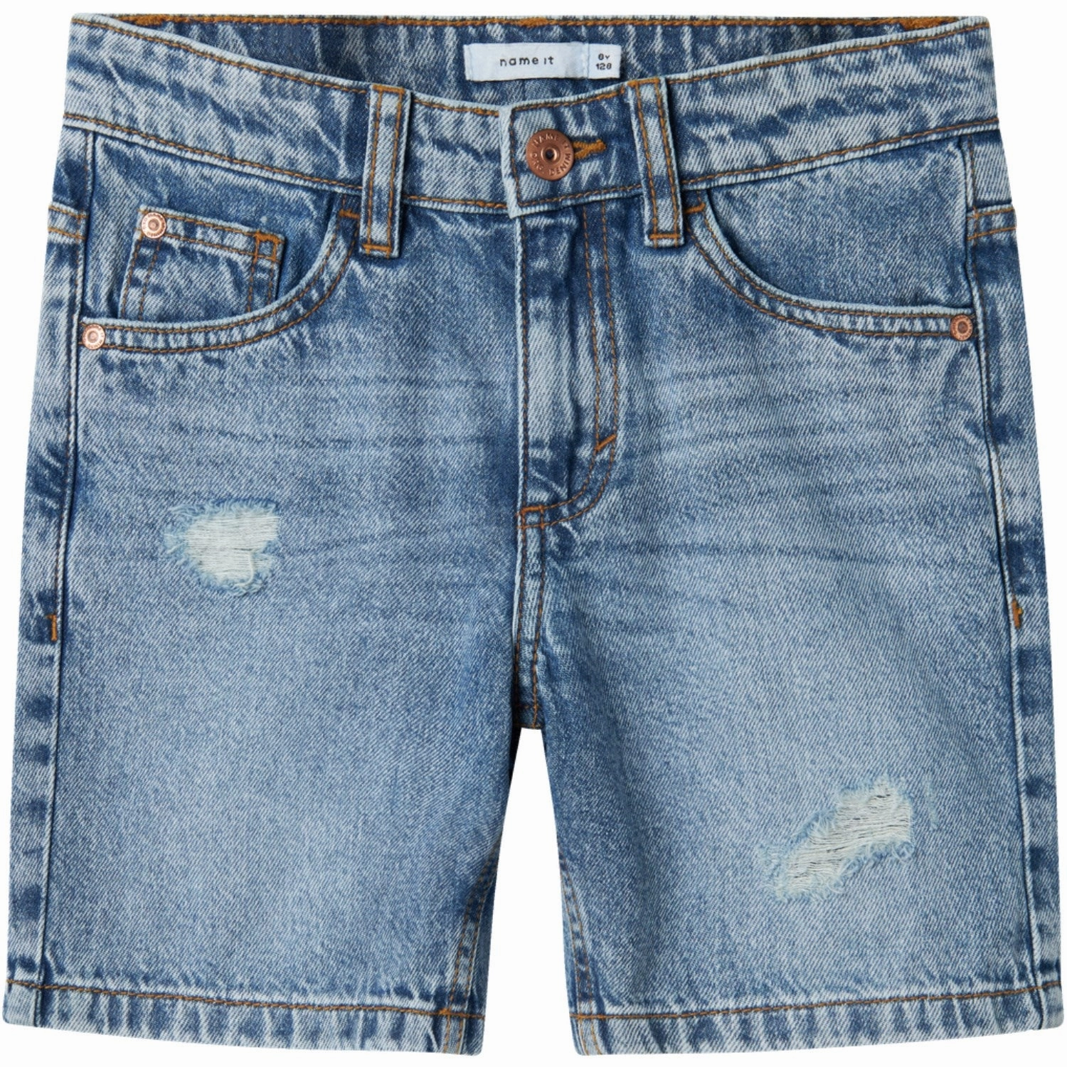 back-to-school Dual Zone Ventilation Name It Medium Blue Denim Silas Loose Denim Shorts Noos