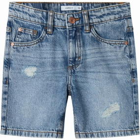 back-to-school Dual Zone Ventilation Name It Medium Blue Denim Silas Loose Denim Shorts Noos