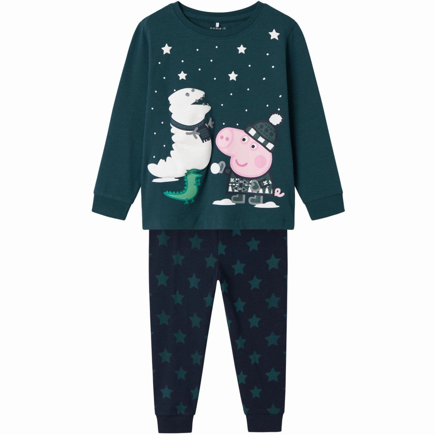 Easygoing Silhouette Name It Sea Moss Maaten Peppa Pig Pajamas