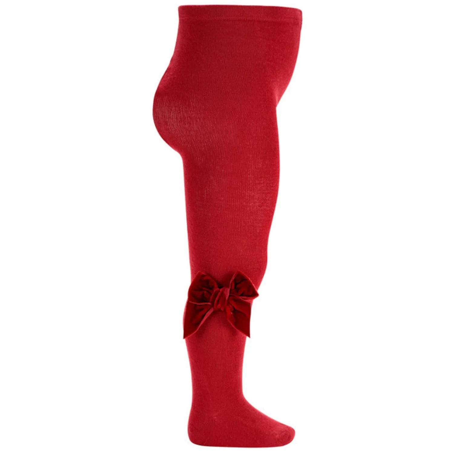 Breathable Stretch C??ndor Warm Red Cotton Tights w. Bow