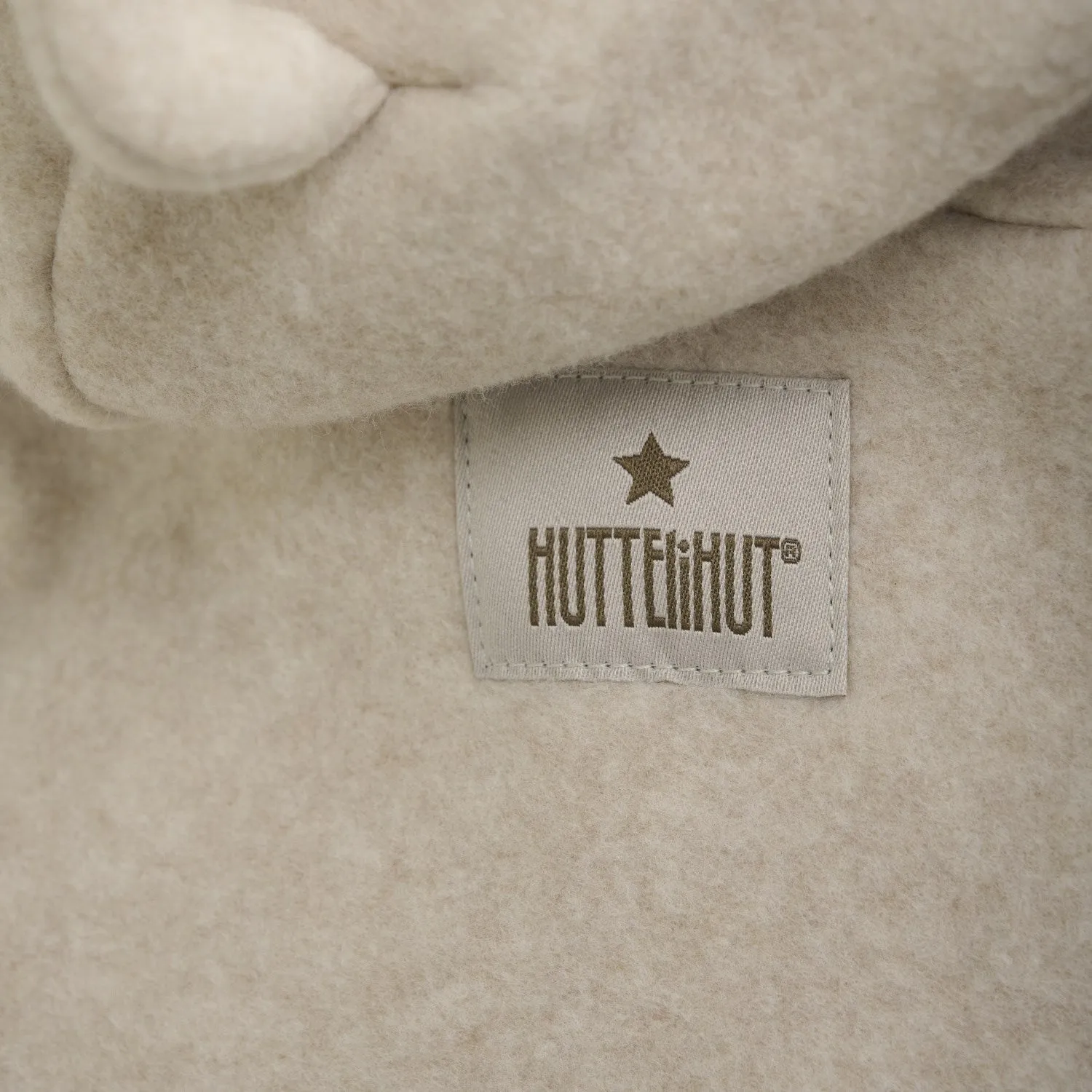 Huttelihut Camel Melange Jacket Ears Cotton Fleece Casual Smart