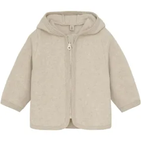 Huttelihut Camel Melange Jacket Ears Cotton Fleece Sleeveless Non Restrictive Cut