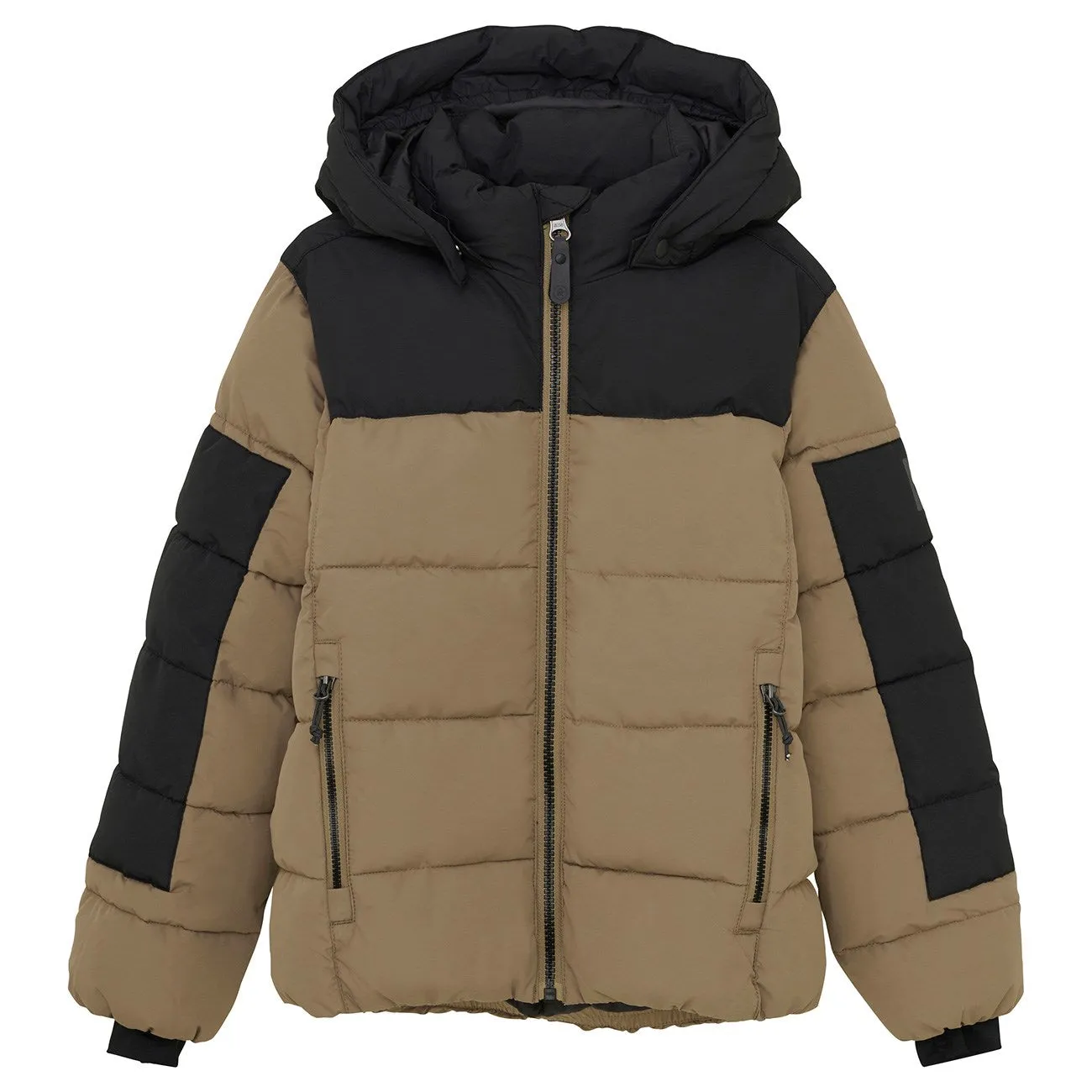 Versatile layered shirt Scalloped-Edge Color Kids Lead Grey Jacket