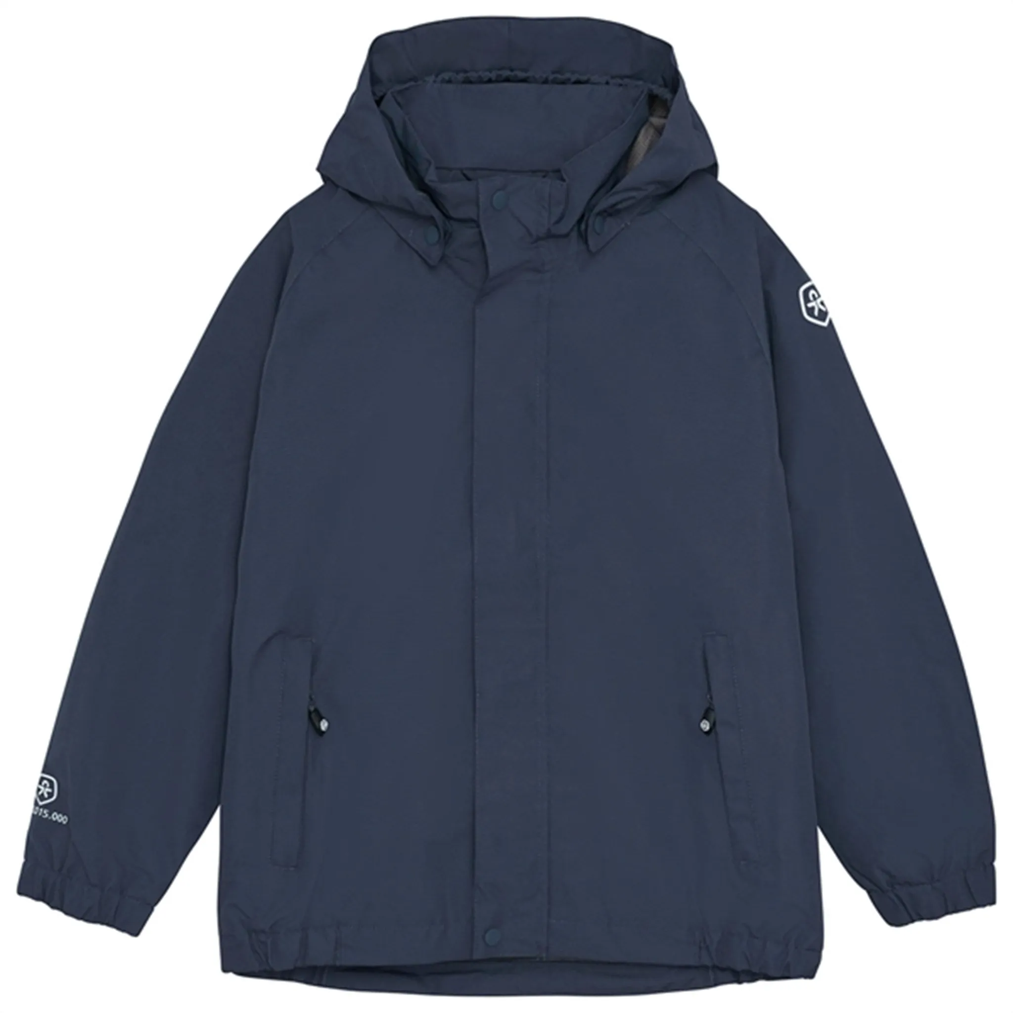 DoubleReinforced Zipper Casual Style Color Kids Rain Jacket Shell Total Eclipse