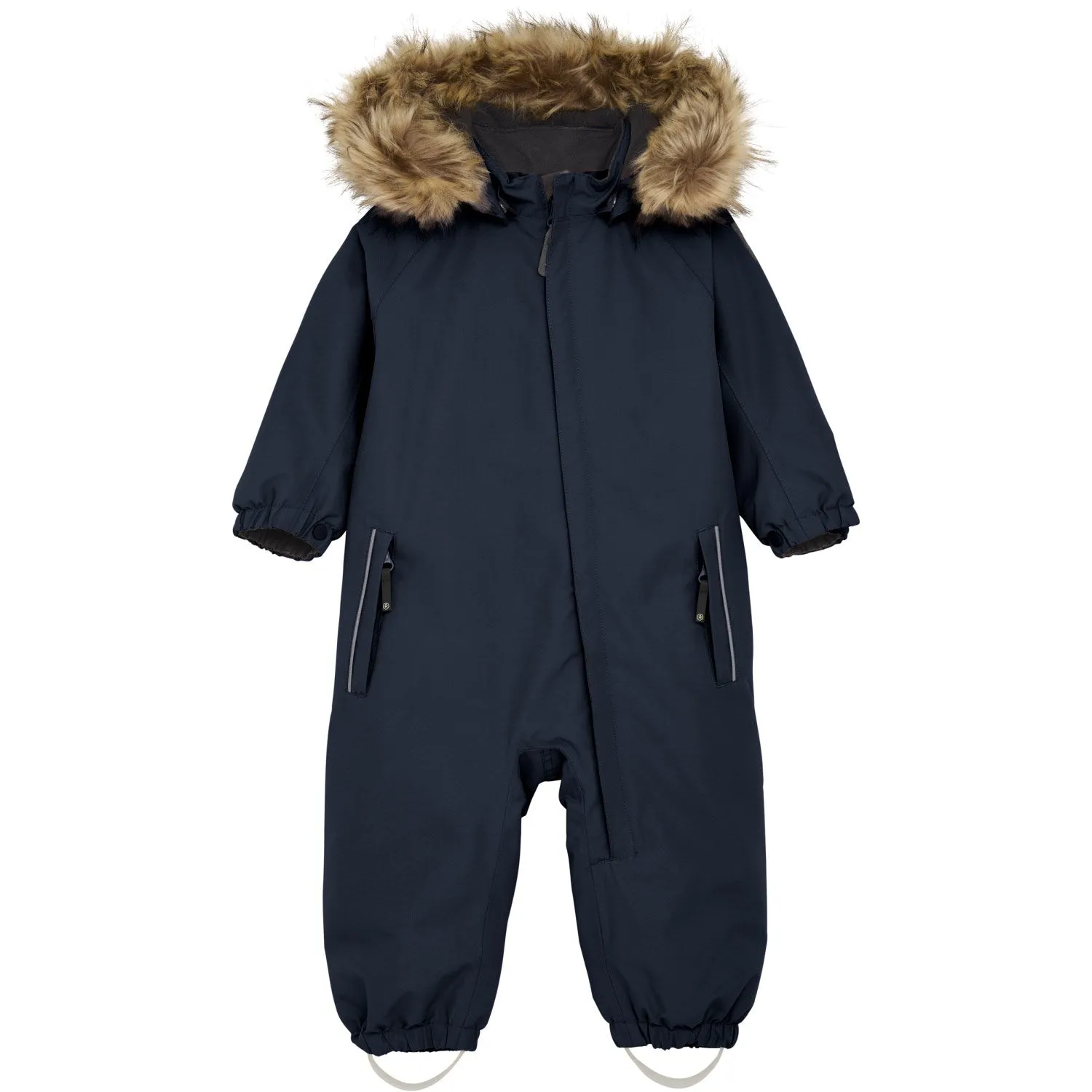 Color Kids Total Eclipse Baby Coverall W. Fake Fur Sophisticated office blouse Fringe-Detail