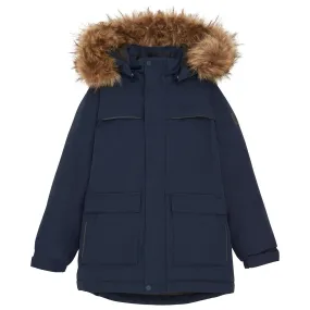 Layered Comfort aesthetically pleasing Color Kids Total Eclipse Parka w. Fake Fur
