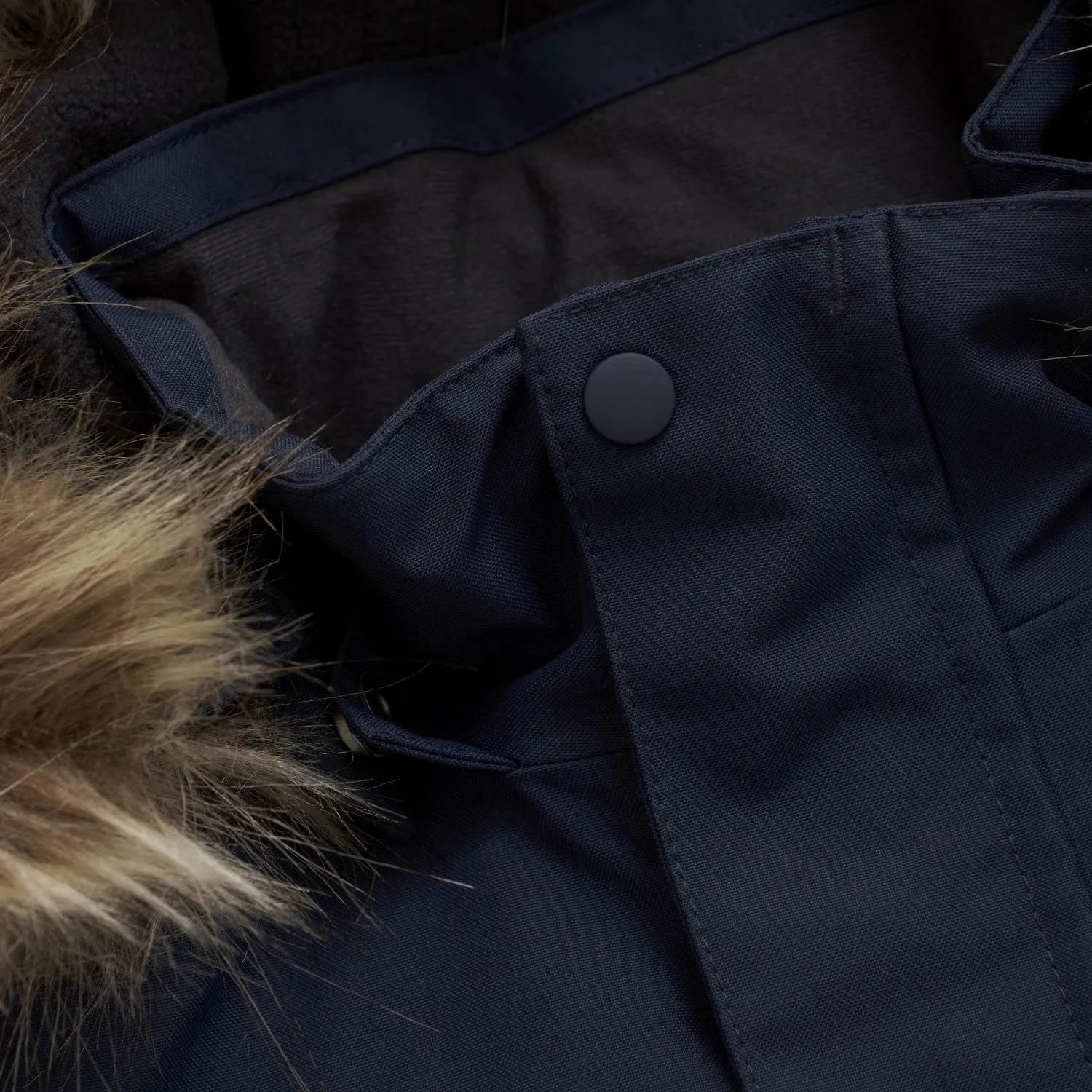 Color Kids Total Eclipse Parka W. Fake Fur Connection Compact Packable Design