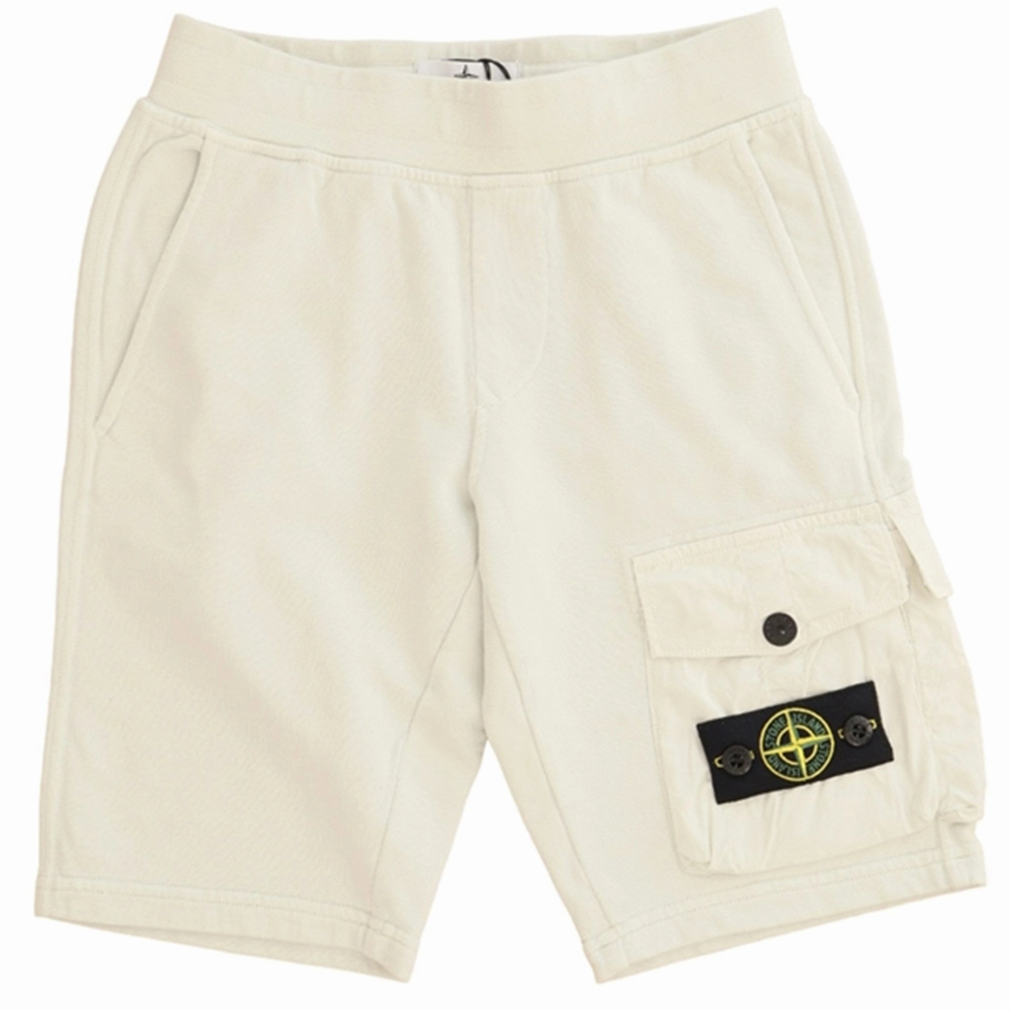 Poolside Wear Stone Island Junior Fleece Shorts Pearl Grey