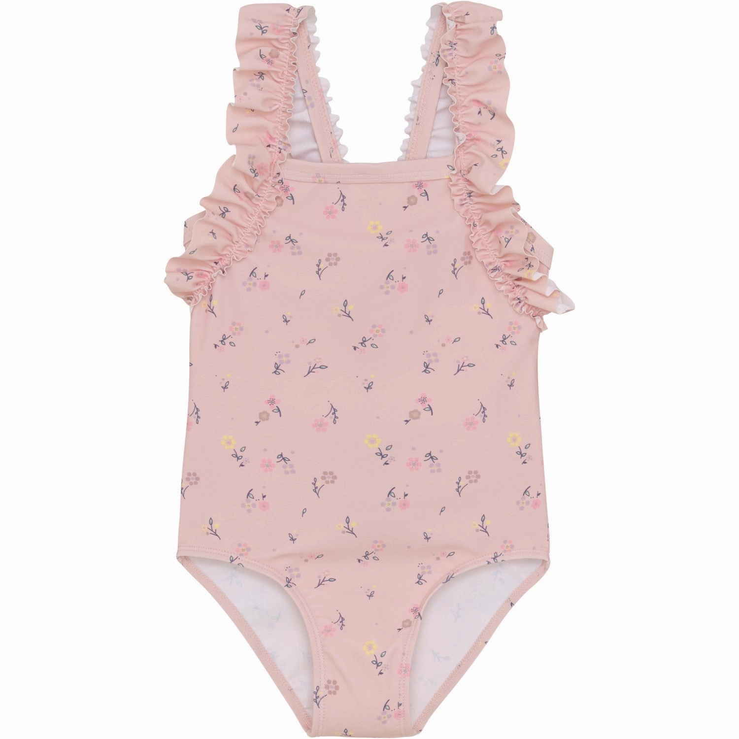 Soft-touch Color Kids Coral Blush Swimsuit W. Frills, AOP