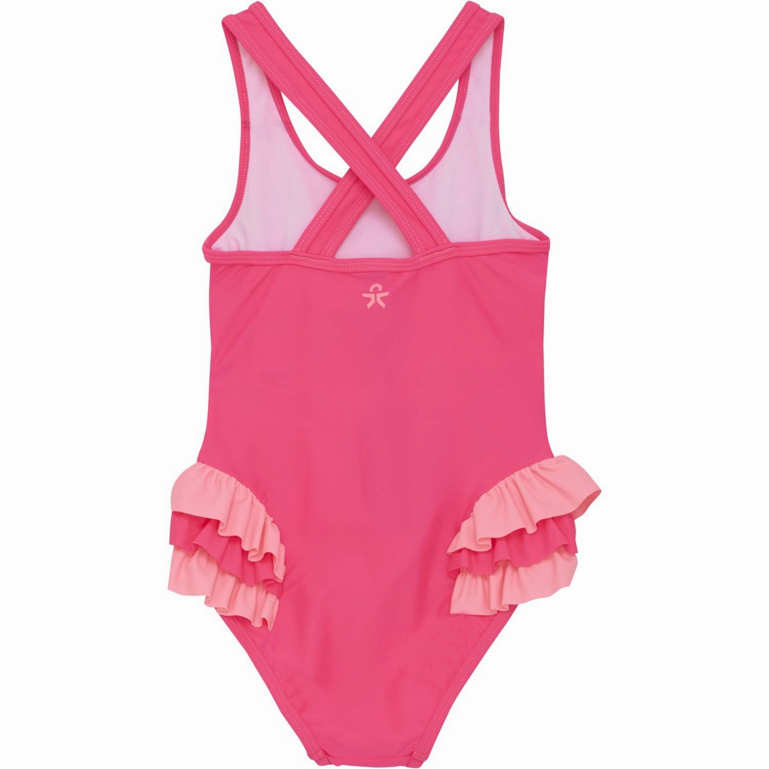 UPF Rated Sun Safe Color Kids Knockout Pink Swimsuit W. Flamingo
