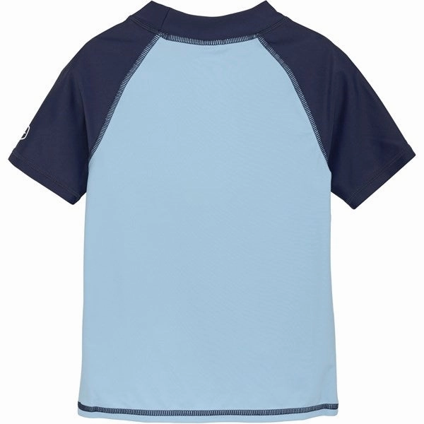Color Kids Swim Shirt with Print Cerulean Moisture wicking