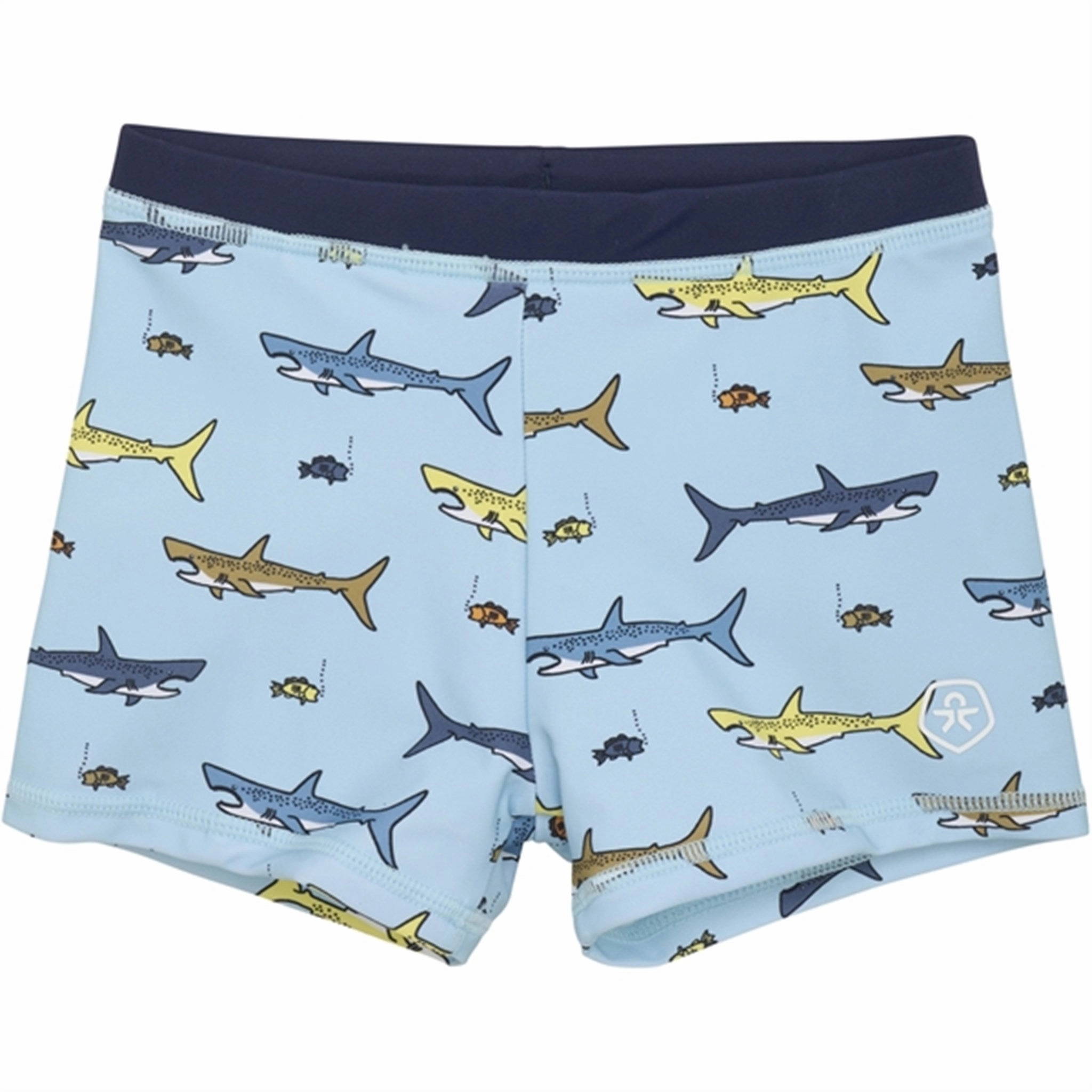 Color Kids Swim Trunks AOP Cerulean Active Beachwear Quick Fasten Buckles