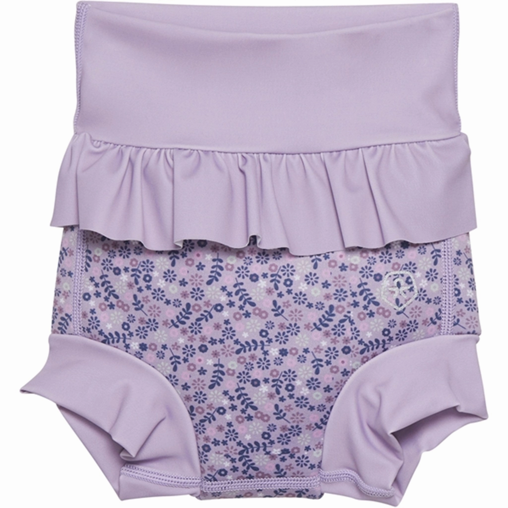 Color Kids Swim Trunkwith Frill AOP Lavender Mist Stylish Outfit