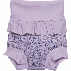 Color Kids Swim Trunkwith Frill AOP Lavender Mist Water Resistant