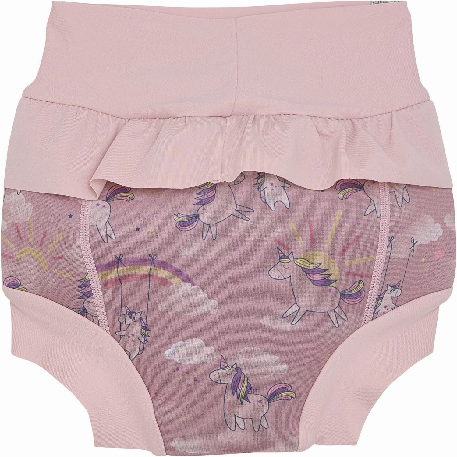 Color Kids Woodrose Trunks W. Frills, Flower AOP Water Day