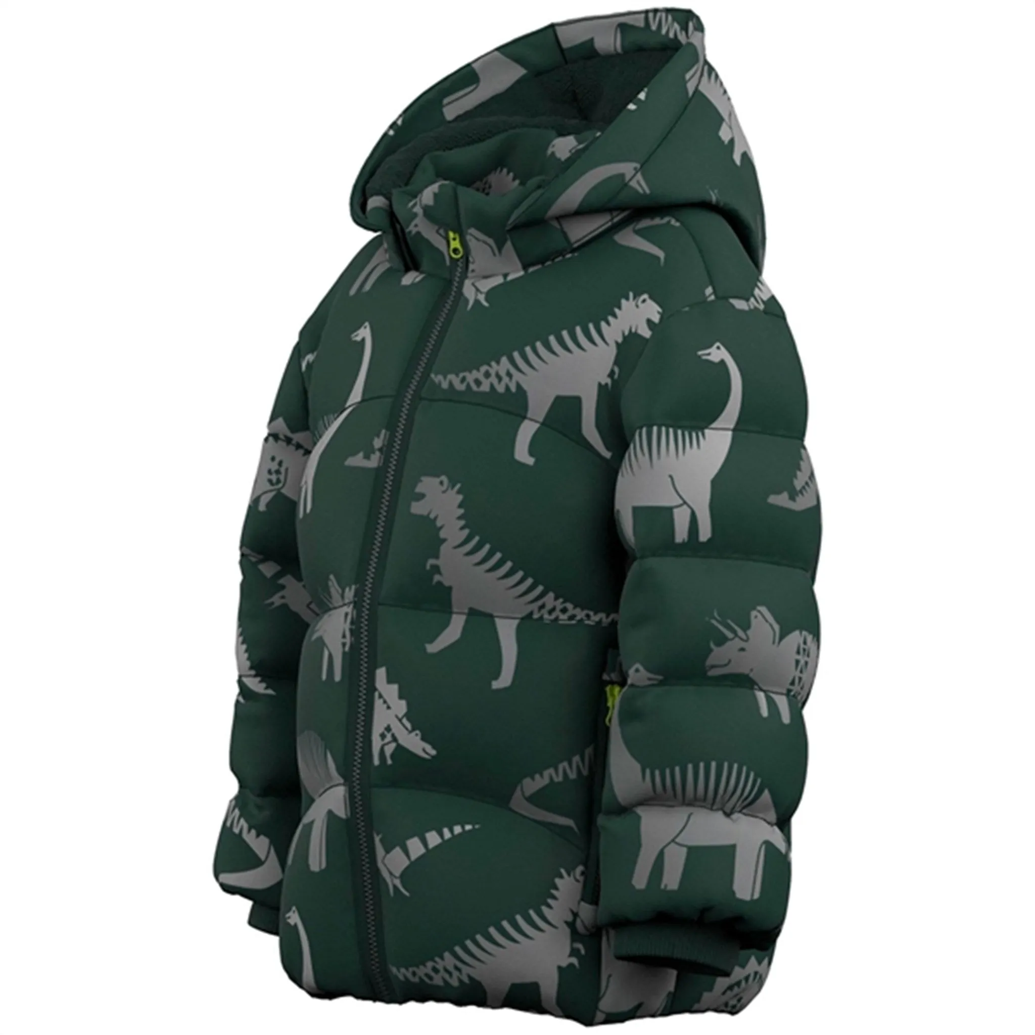 Name it Deep Forest Mosan Puffer Jacket Reflective AOP Minimalist-Trend Versatile layered shirt