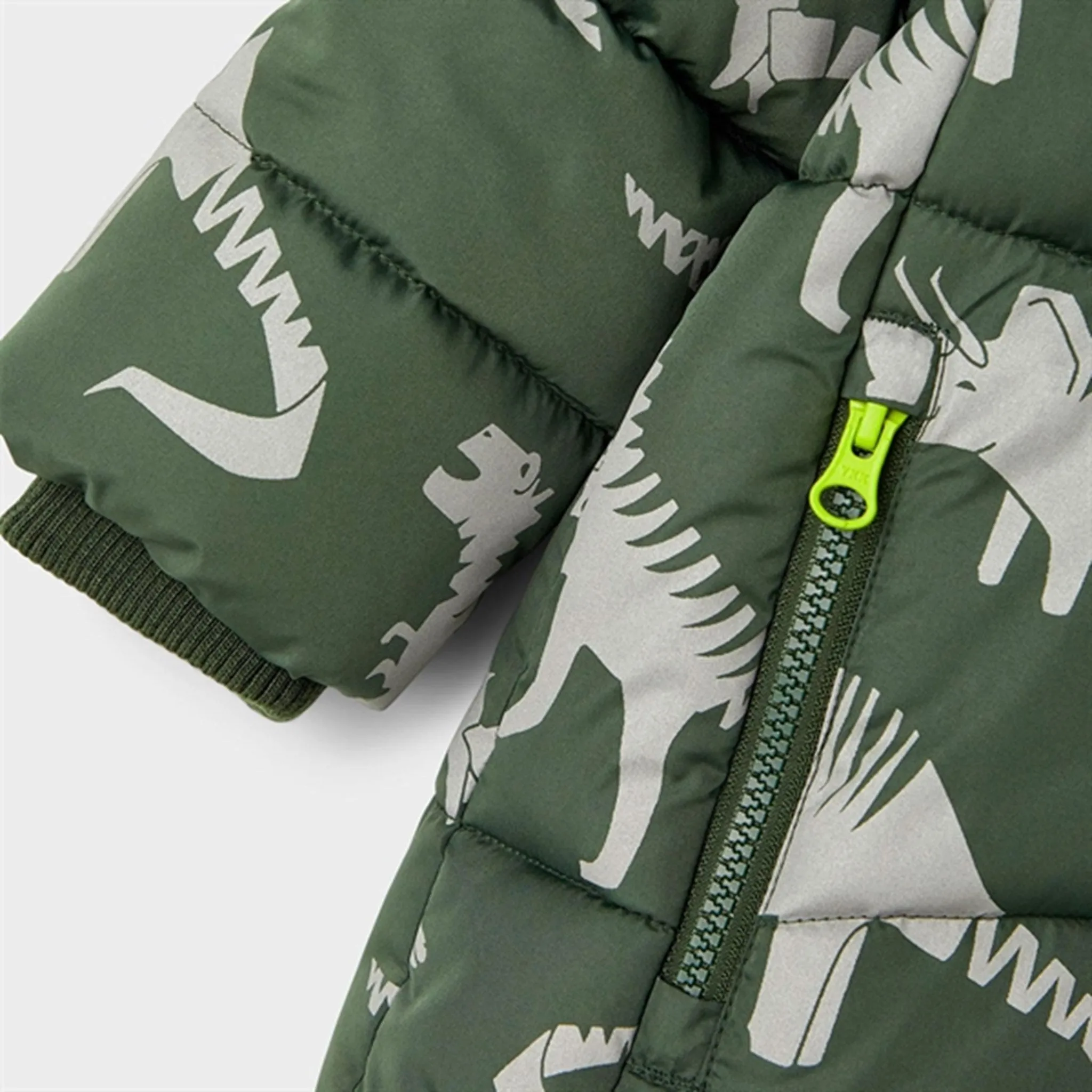 Elegant Top Name it Deep Forest Mosan Puffer Jacket Reflective AOP