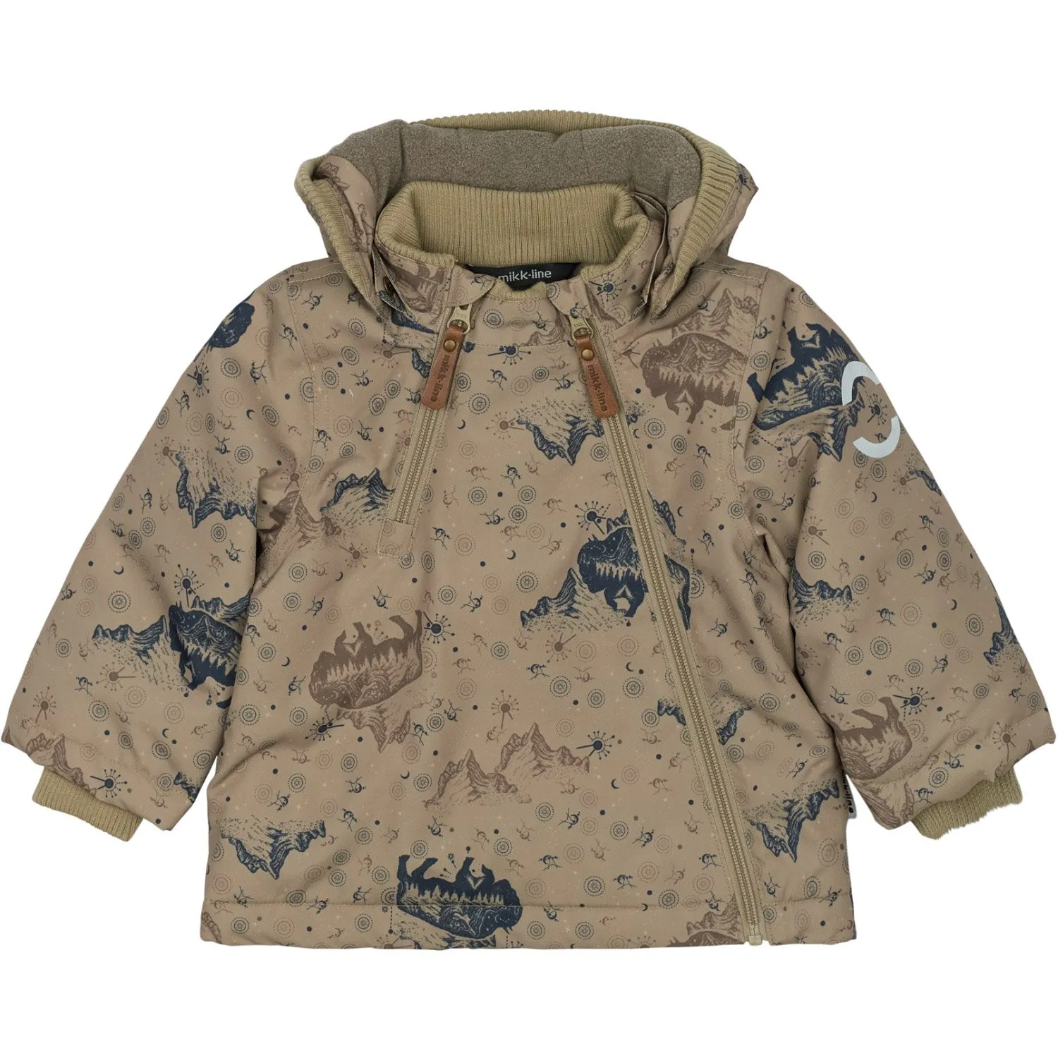 Mikk-Line Coriander Polyester Baby Jacket AOP Drop Hood Style Pub