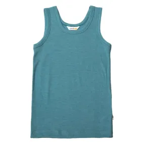 Stylish compression support Joha Wool/Silk Blue Undershirt