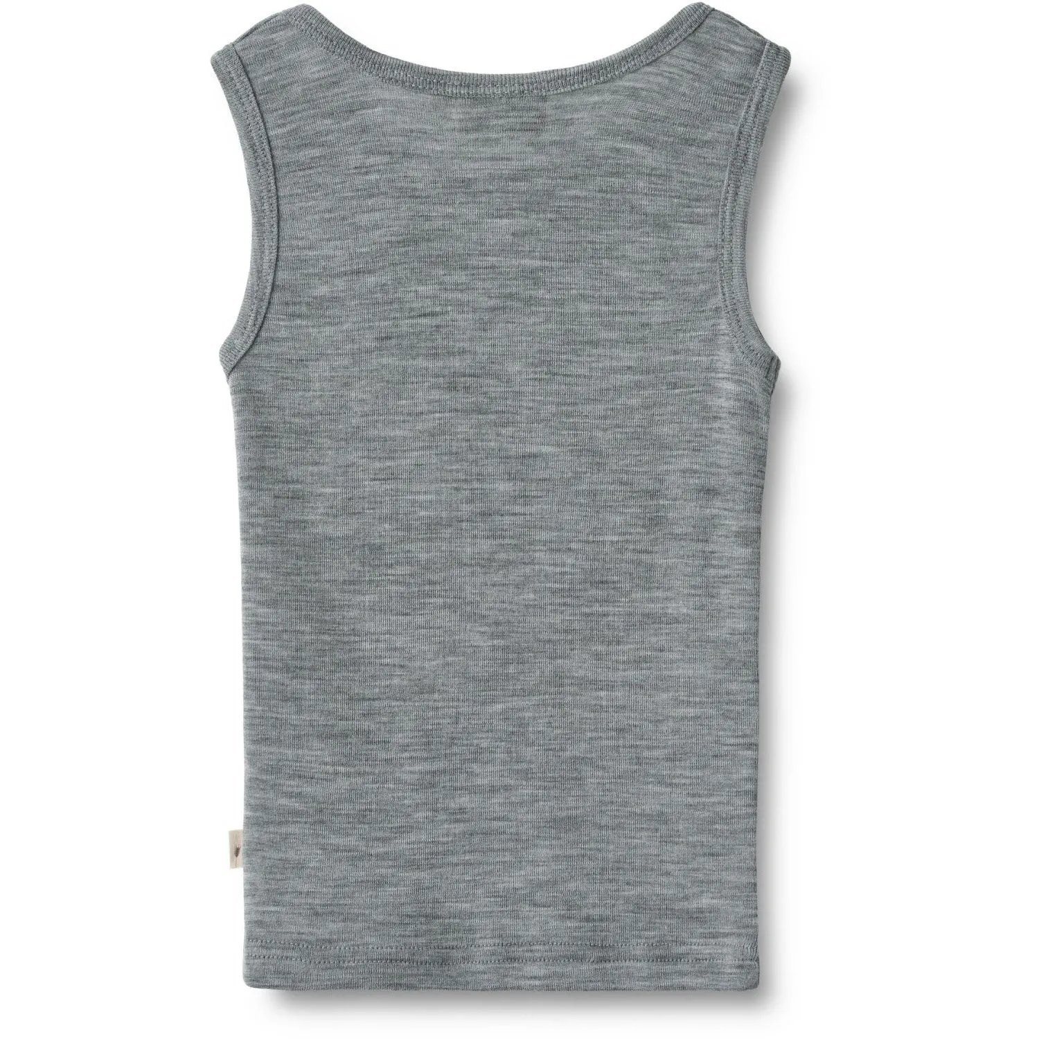 Wheat Melange Grey Wool Singlet Iggy regular wear