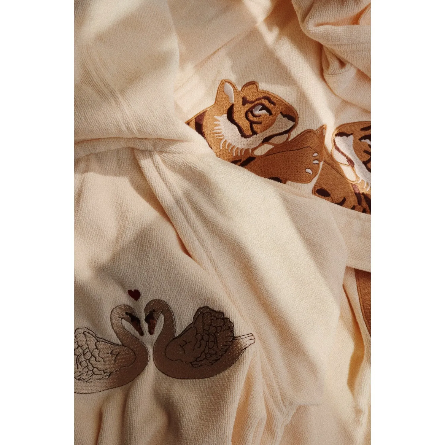 Layered Chill Konges Sl?jd Terry Bathrobe w. Embroidery Tiger