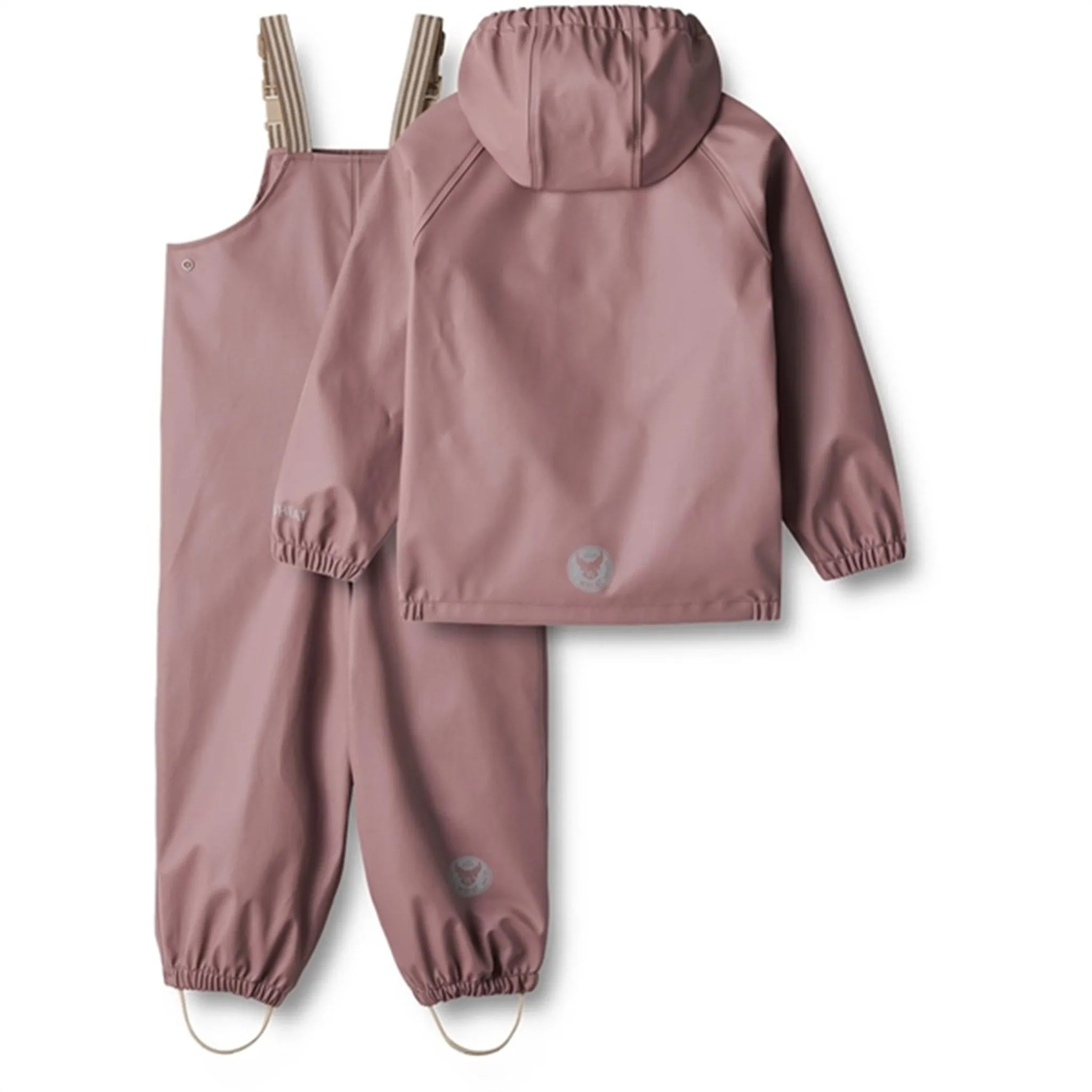 Wheat Rainwear Set Charlie Dusty Lilac Adjustable Hood Fit Spring Rain Outfit