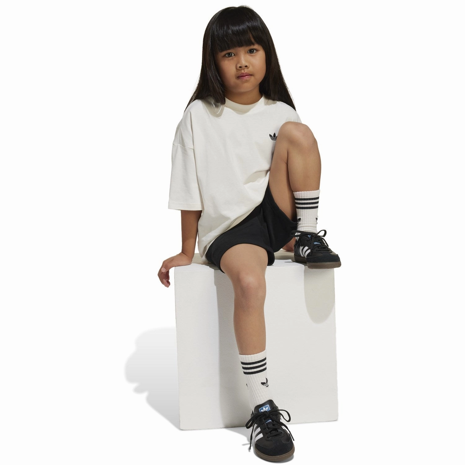 Home Wear adidas Originals White/Black Lk Dy Mm Shorts Set