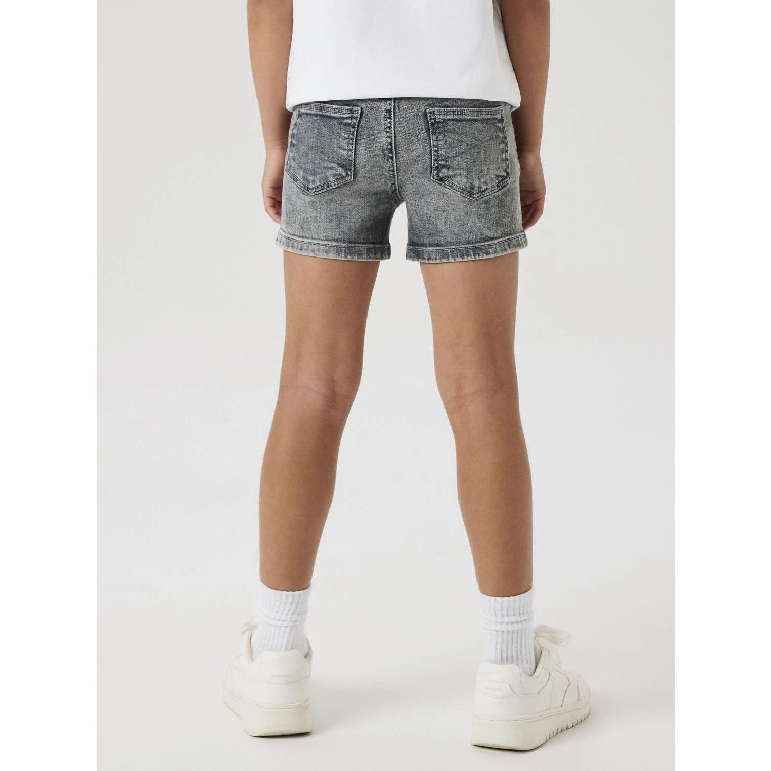 Name It Light Grey Denim Salli Slim Denim Shorts Noos Soft Material