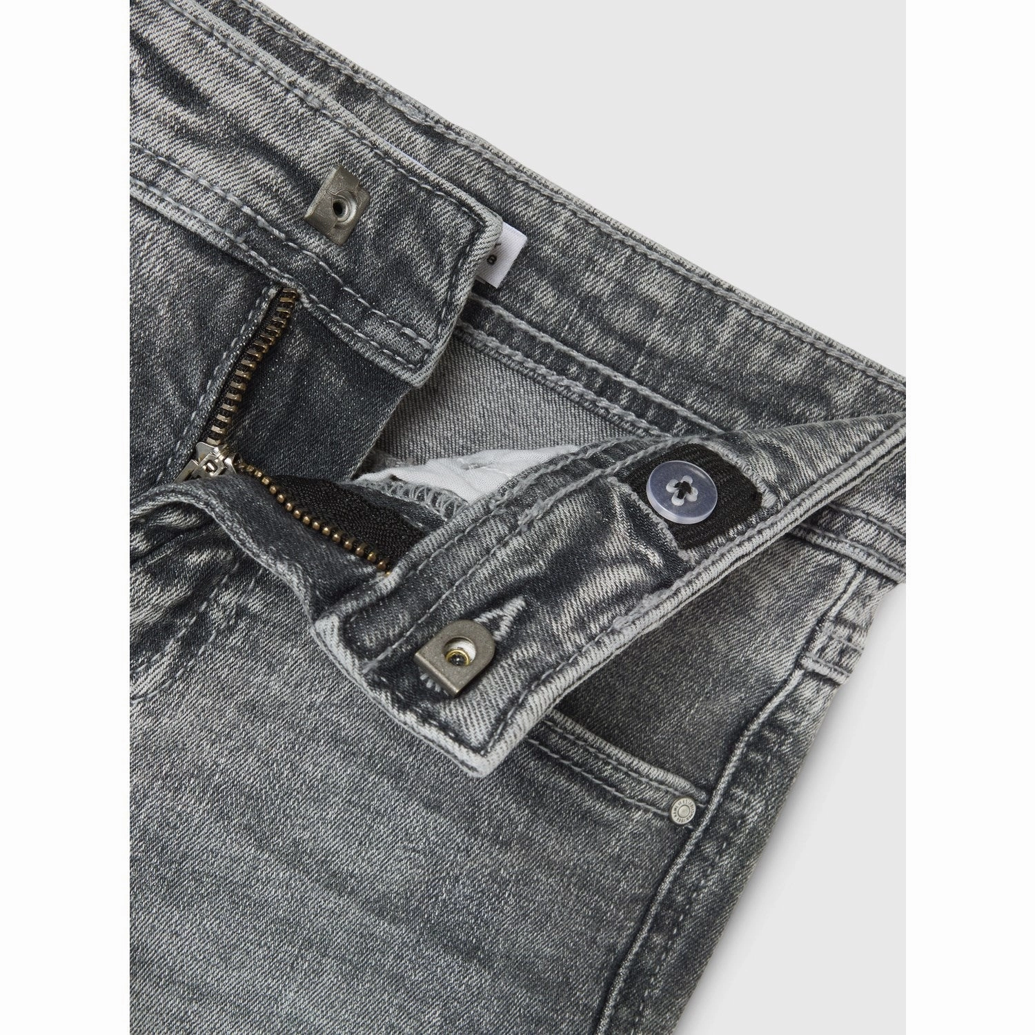 Name It Light Grey Denim Salli Slim Denim Shorts Noos delivery work HighBackRise