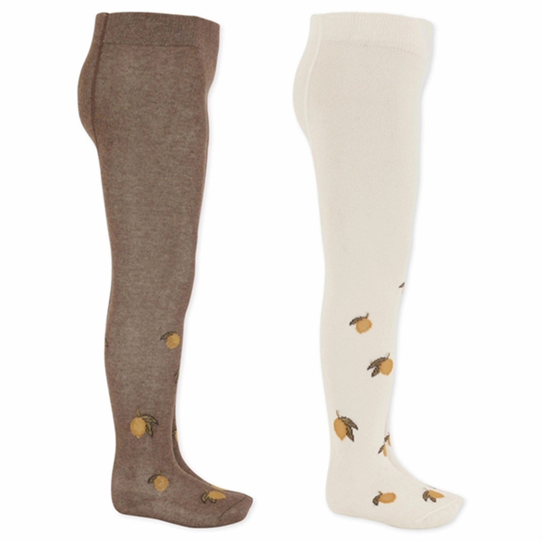 Double-stitched Konges Sl?jd Jacquard Tights 2-pack Lemon