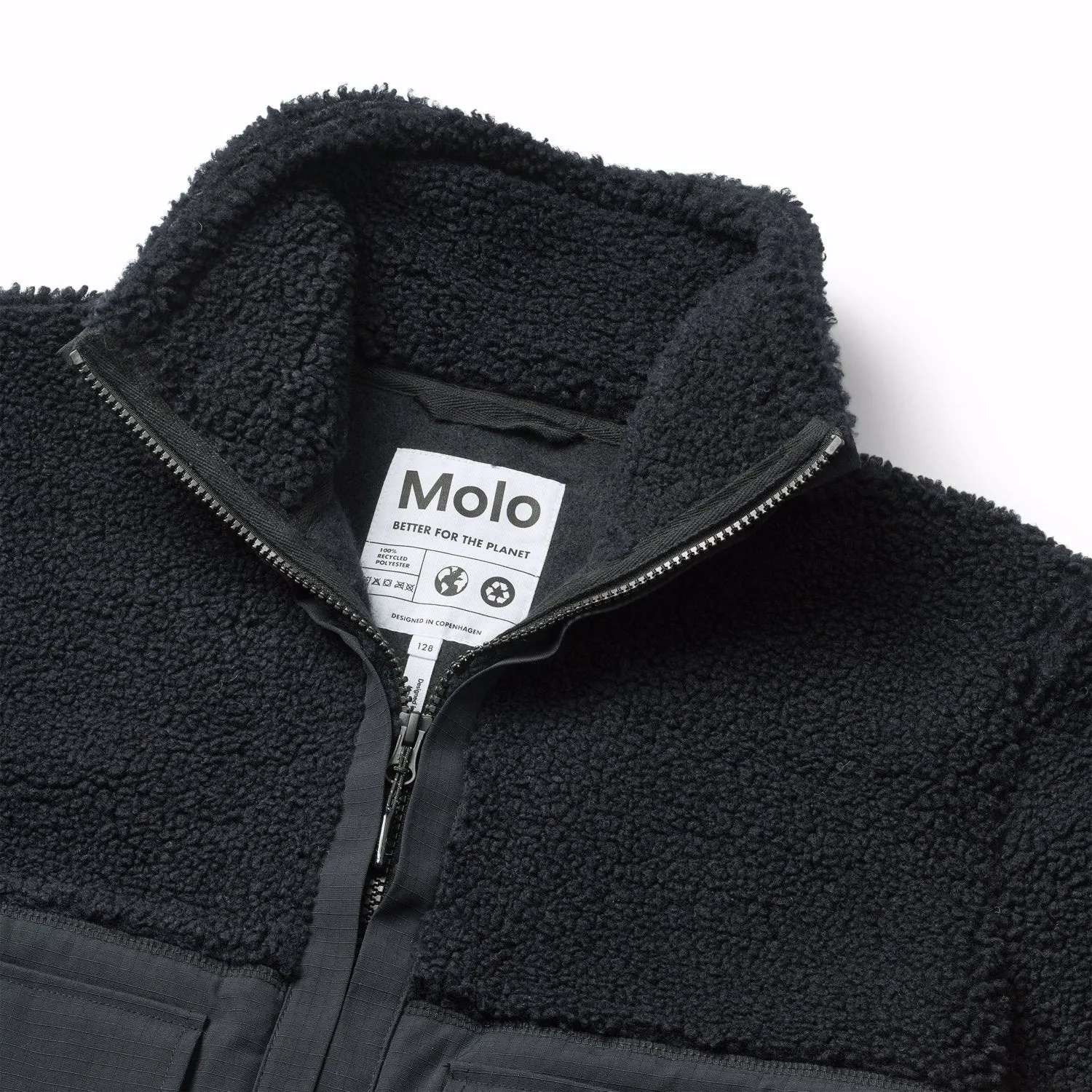 Everyday Jacket Skiing Molo Black Utha Fleece Jacket