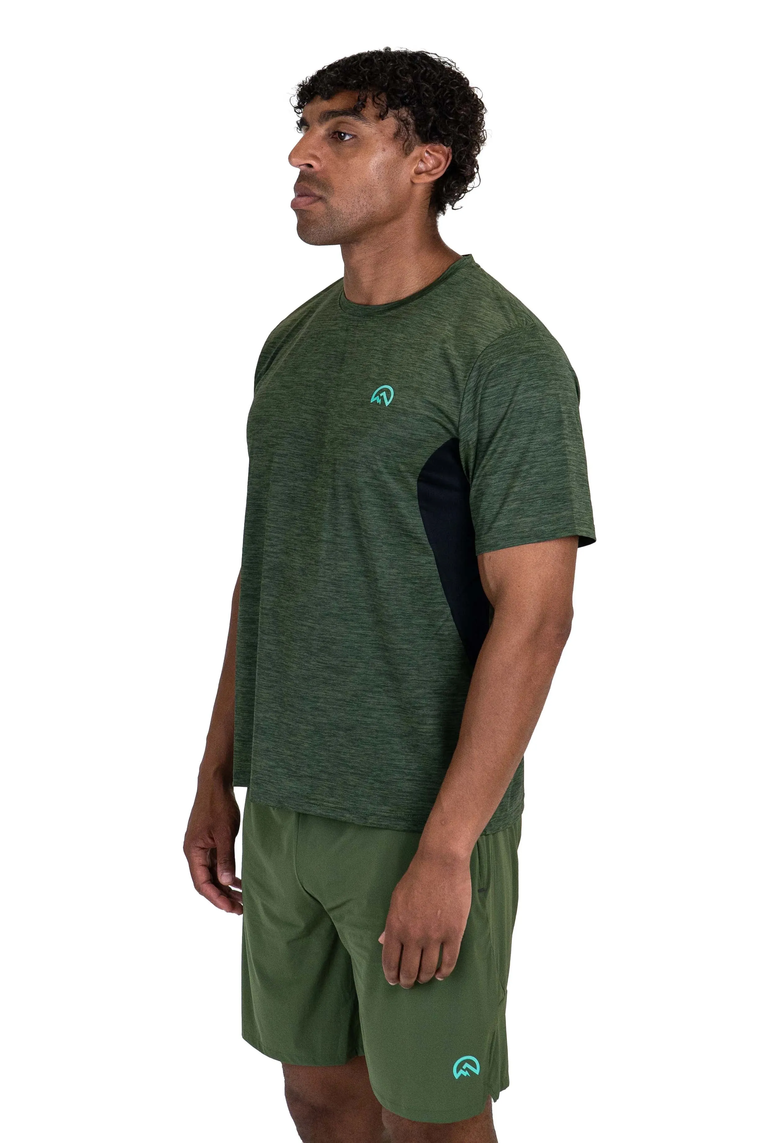 Flux Marl Panel T-Shirt Men Athletic Wear