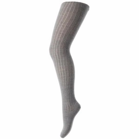 Lightweight Fabric MP Cotton Rib Tights Grey Melange