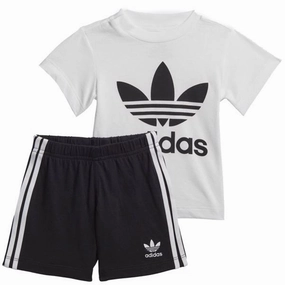 Comfortable Shorts adidas Shorts Tee Set White/Black