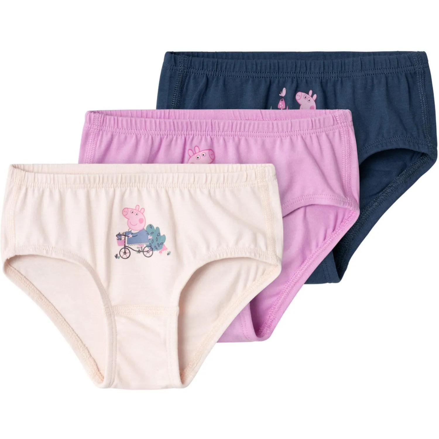 Name It Pastel Lavender Jari Peppa Pig 3-pack Underpants Durable Flex