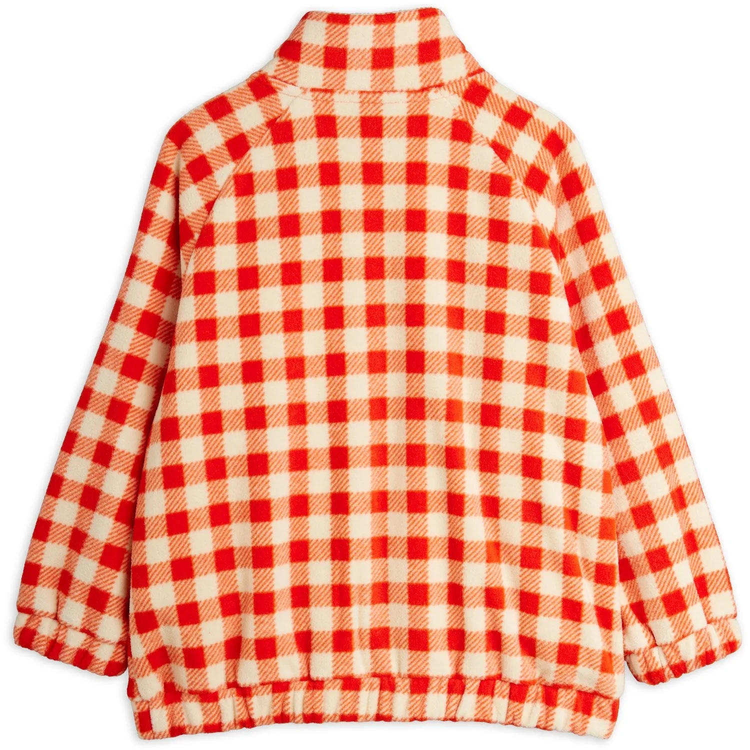 Mini Rodini Red Gingham AOP Fleece Jacket Cozy Layer