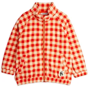 Snow Trip Mini Rodini Red Gingham AOP Fleece Jacket