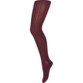 MP 128 Wool Rib Tights 36 Grape Skin Elastic Comfort Easy-care-advantage-characteristic