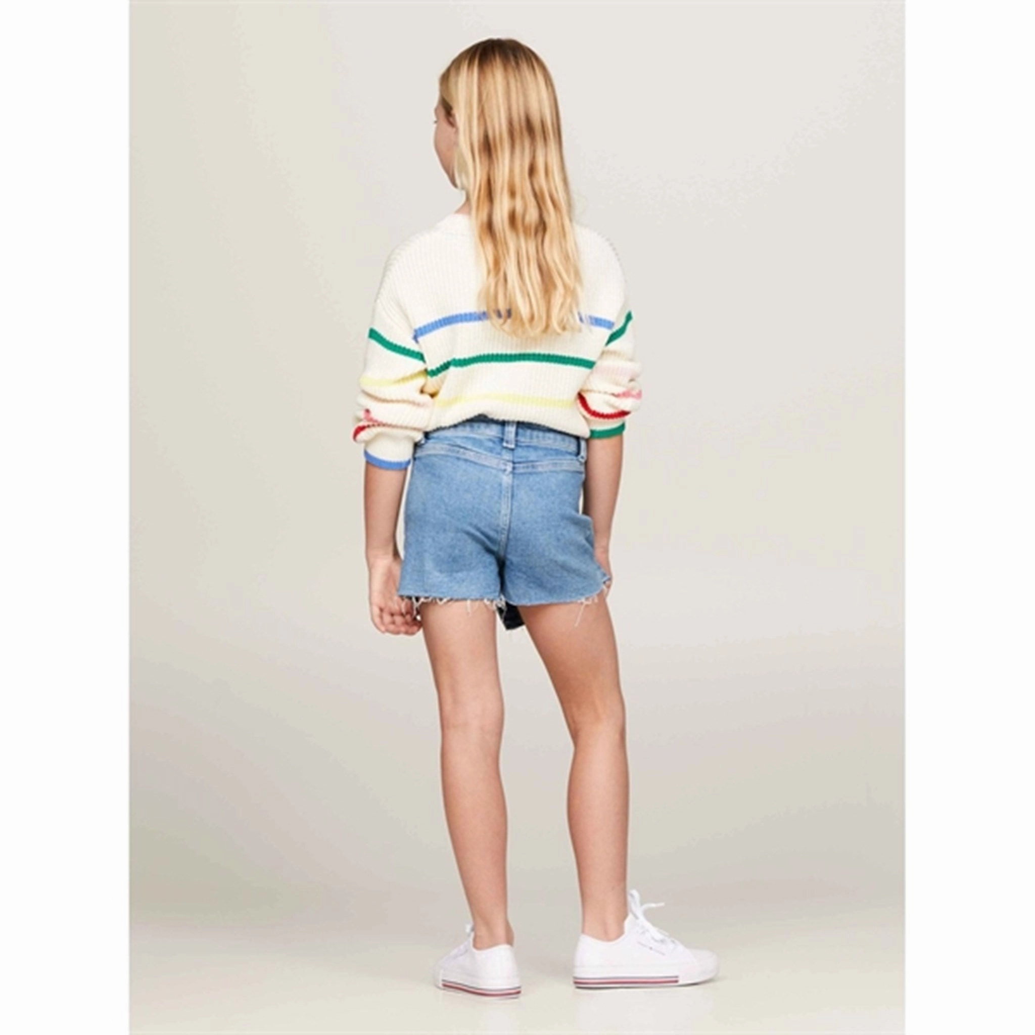 Tommy Hilfiger Denim Skorts Light Wash Lightused Low Bulk Waistband Simple Vibe