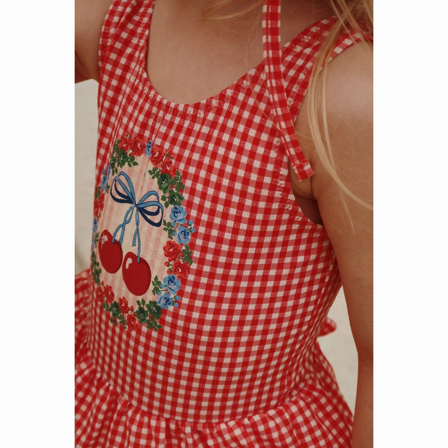 Konges Sl?jd Fiery Red Soline Swimsuit Lively Colors Hidden Pocket