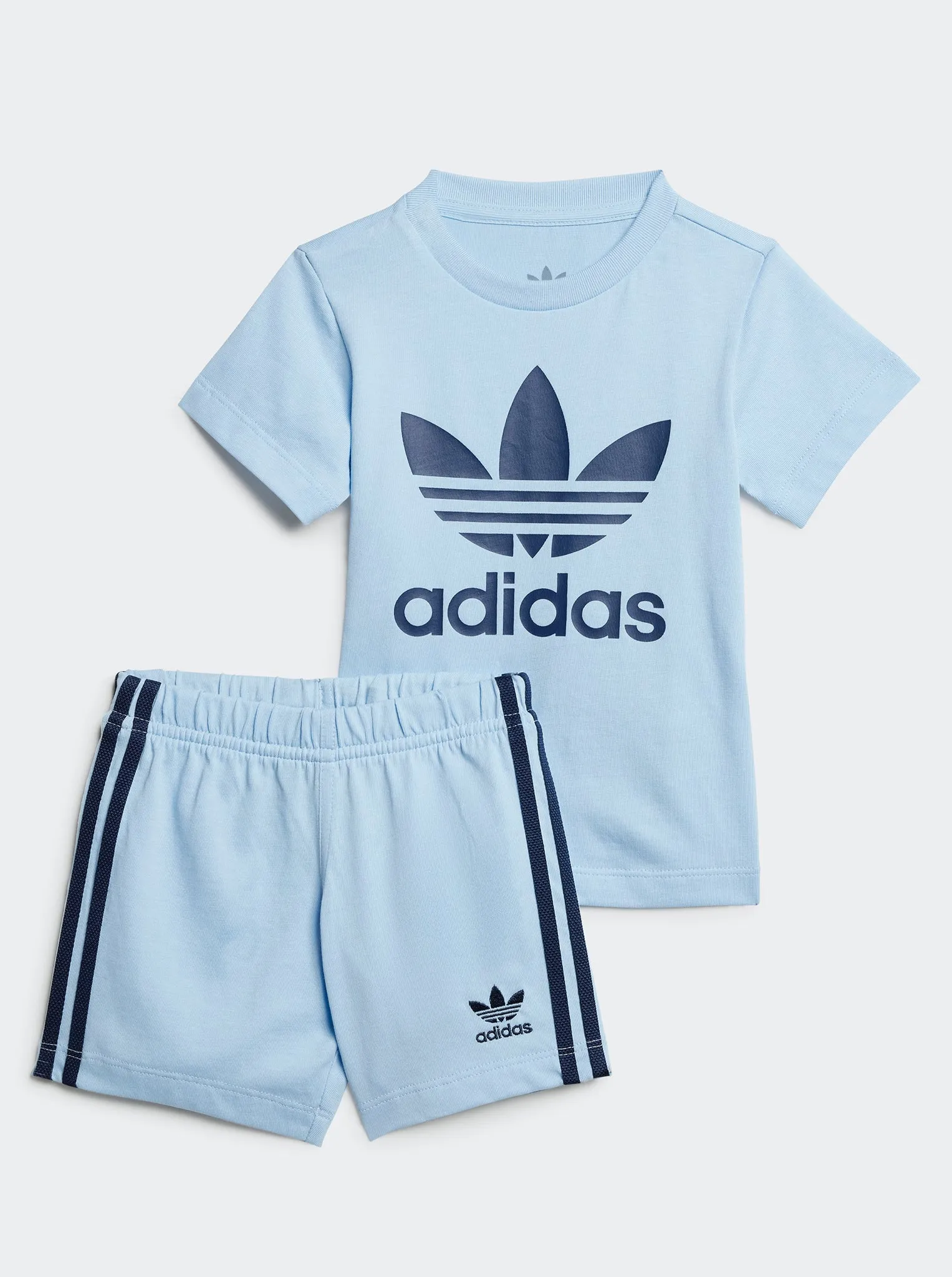 Anti Slip Waistband Ergonomic Articulated Cut Shorts Tee Set Infants