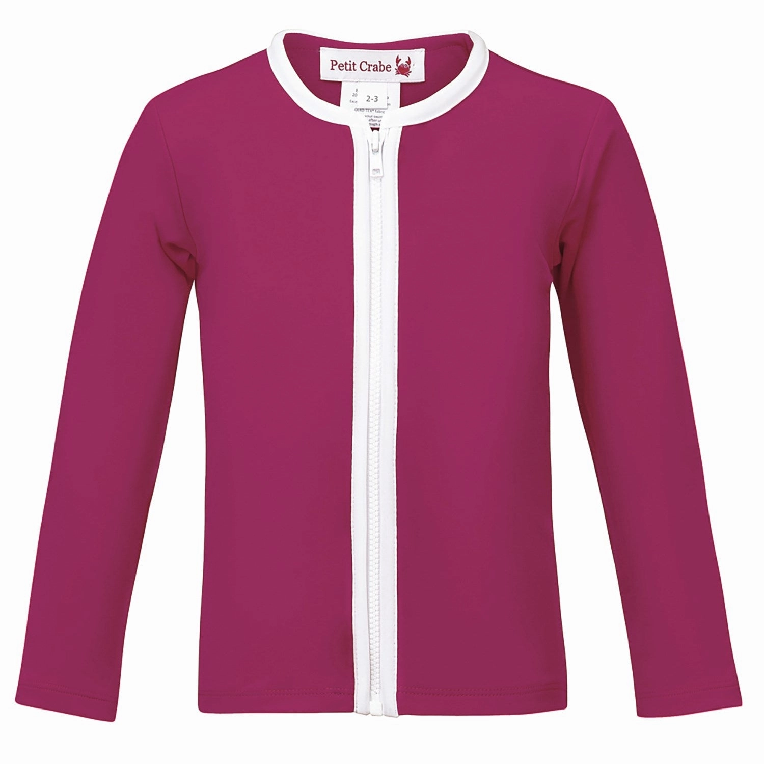 Petit Crabe Mulberry Etoile Zipper Uv-Swim Shirt L/S Contoured Cups