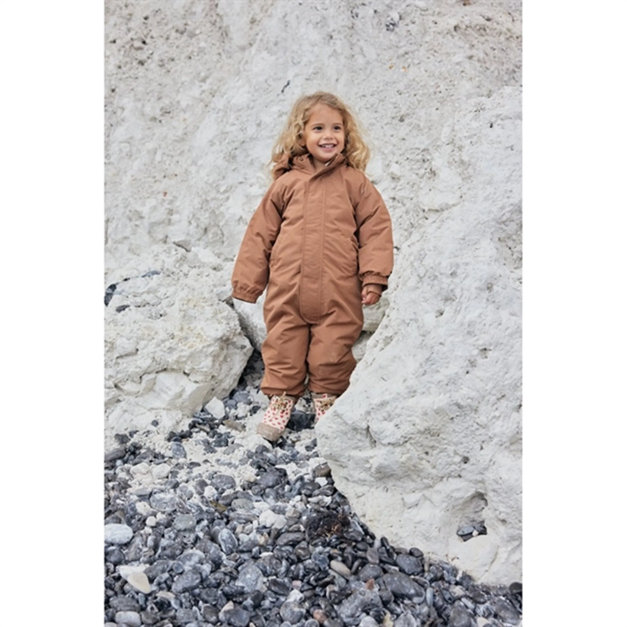 Mesh-Sleeve Tear-resistant Konges Sl?jd Pecan Pie Nohr Solid Snowsuit