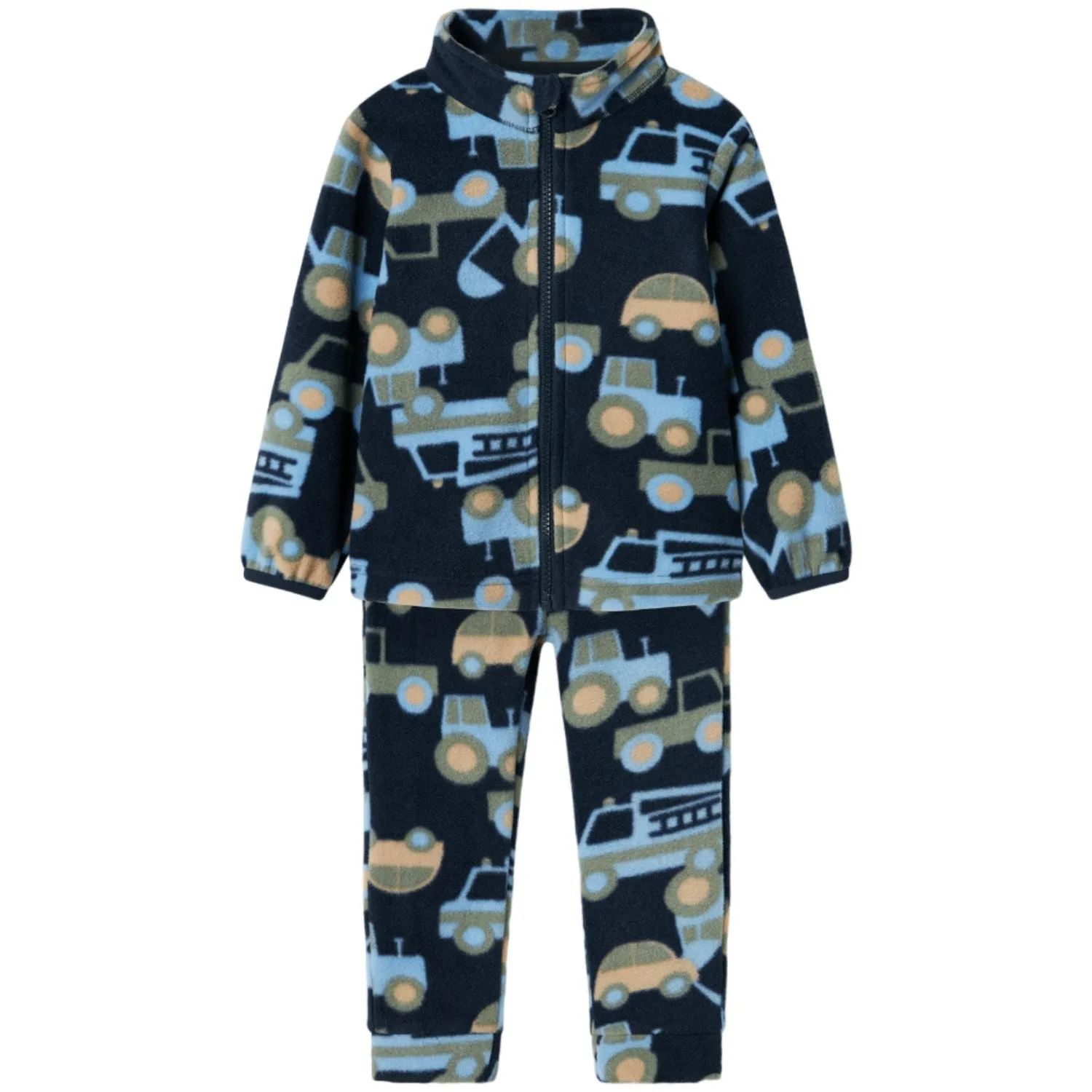 Relaxed Coverage Athletic Fit Name It Dark Sapphire Spektra Fleece Set AOP