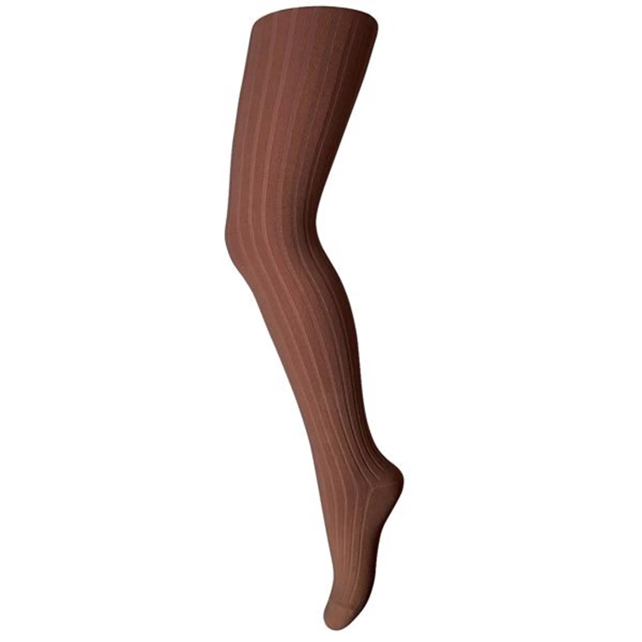 MP Cotton Rib Tights Chocolate Solid-color