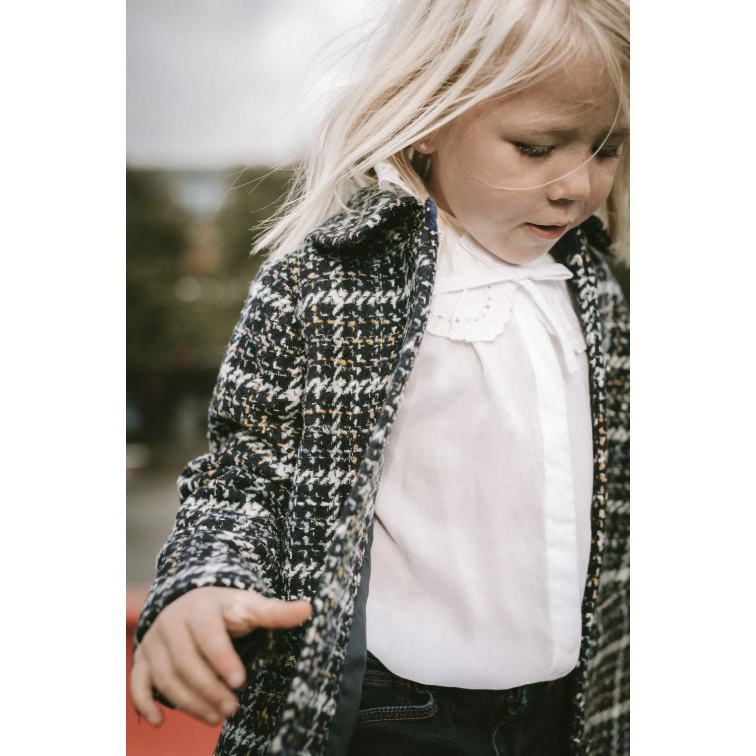 Performance Jacket suitable for trade shows MarMar Wool Glitter Navy Check Olive Jacket