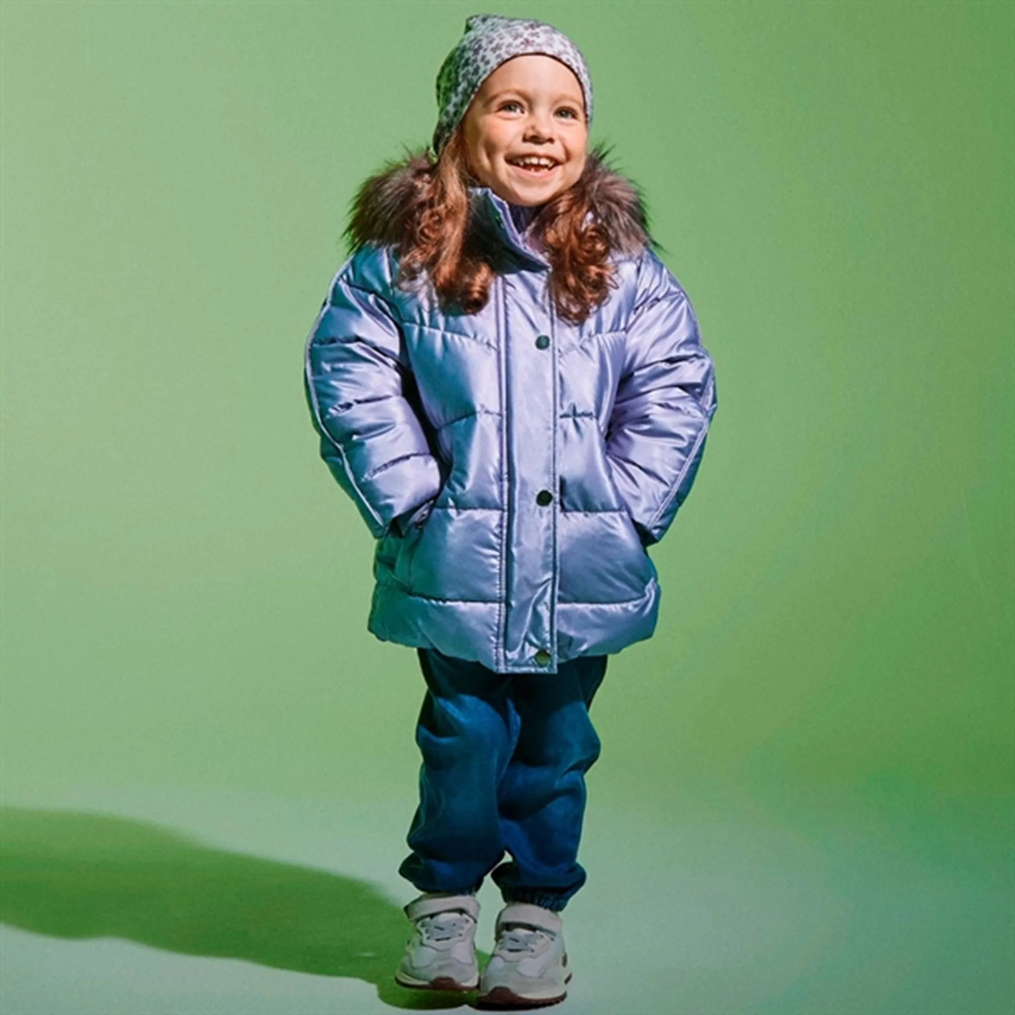 Hip-Flattering Name it Lavender Gray Maggy Puffer Jacket